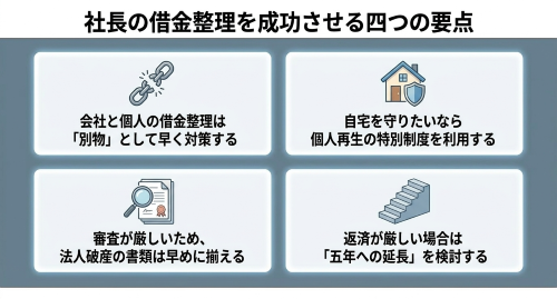 法人代表者の個人再生を成功させるポイント