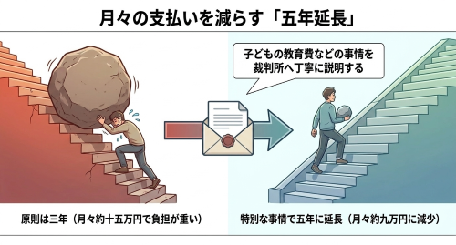 個人再生の返済期間を五年に延長する方法