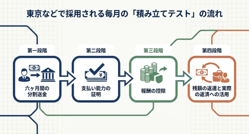 東京地裁での個人再生委員費用積み立てテストの流れ
