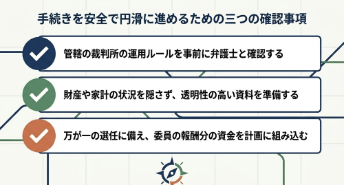 個人再生手続きを安全に進めるための三つの確認事項